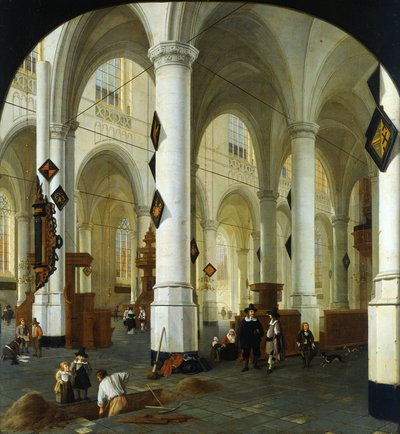 Interno della Oude Kerk a Delft da Hendrik Cornelisz. van Vliet